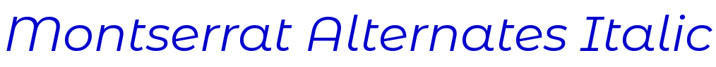 Montserrat Alternates Italic font